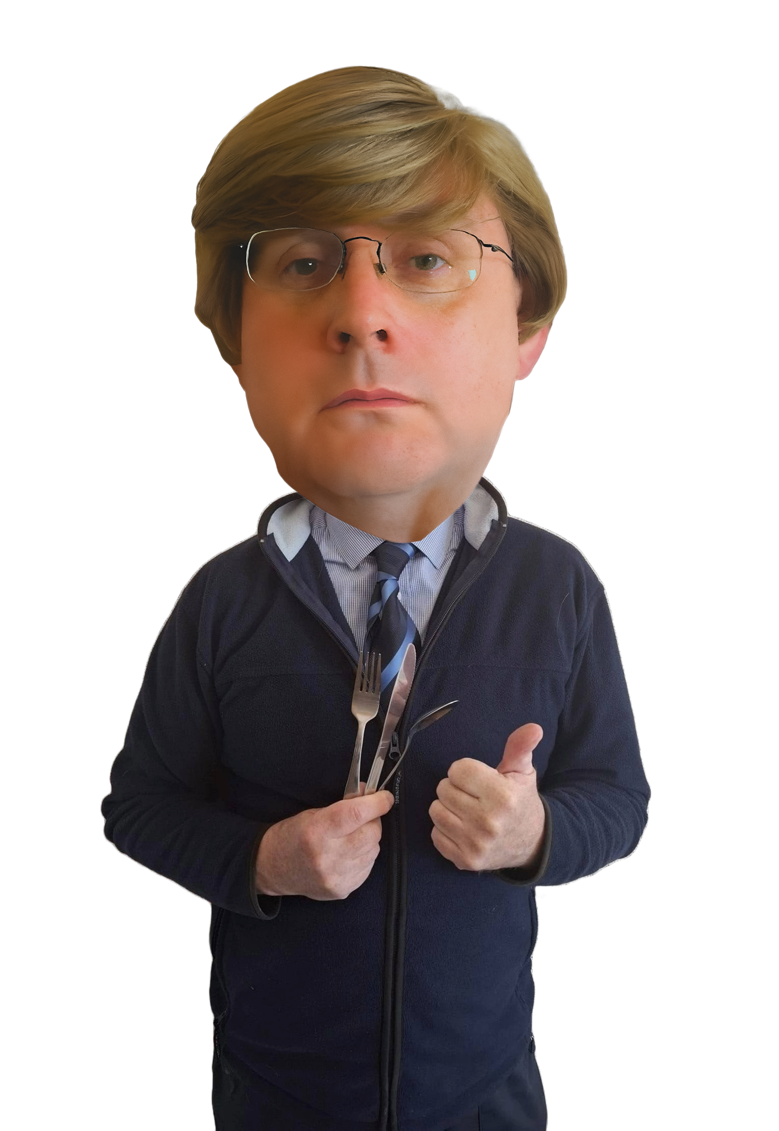 Ian Crawford on stage, Cutlery Safety Expert